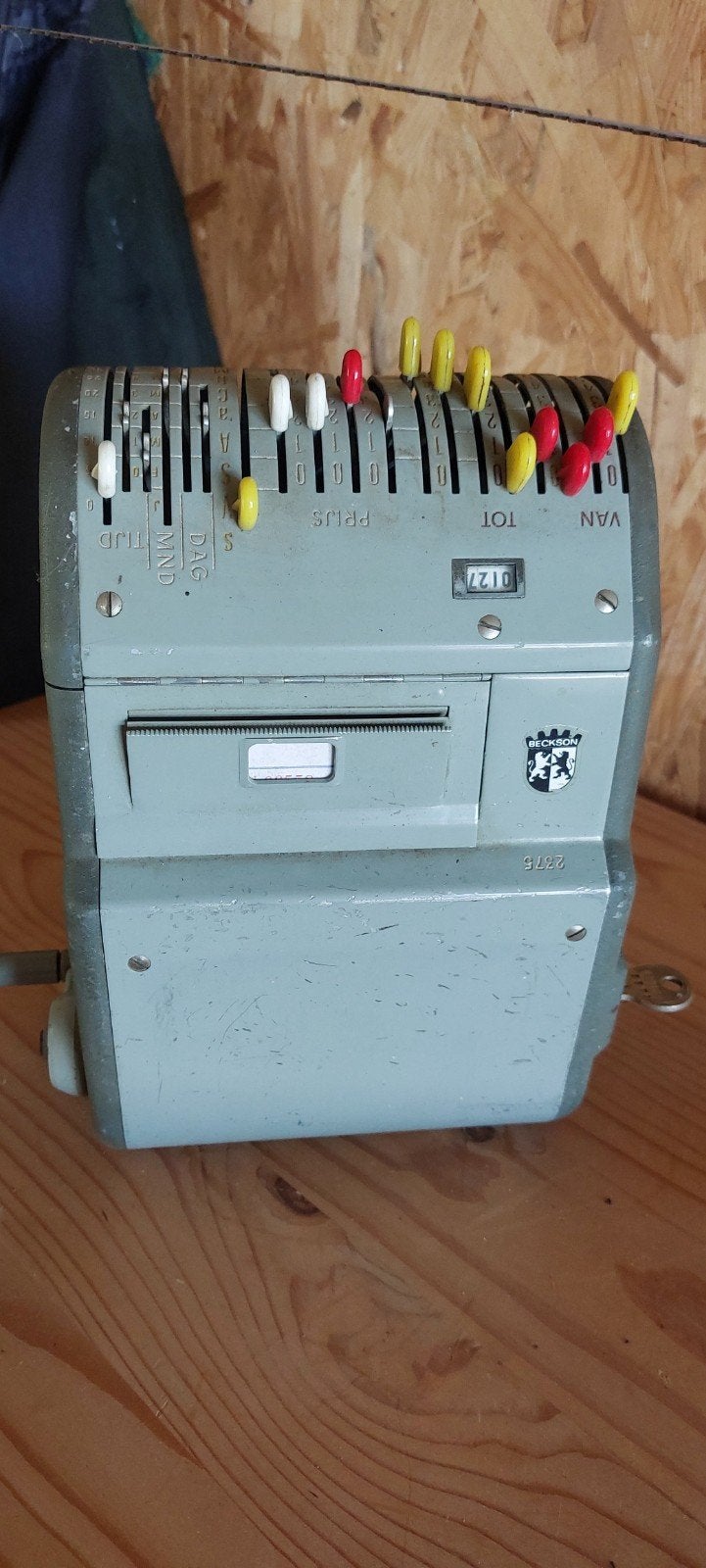 Vintage kaartjesautomaat bus of trein met papier, Ophalen of Verzenden