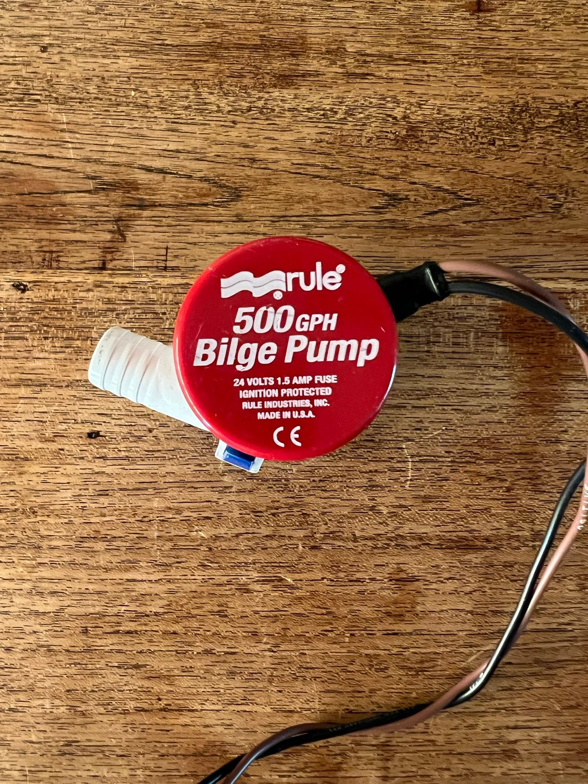 Rule Bilgepomp 500 GPH 24 Volt, Ophalen of Verzenden, Gebruikt, Motor en Techniek