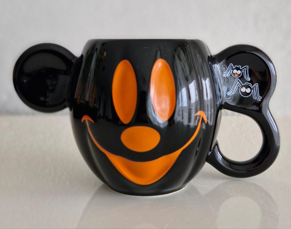 Disney Oranje/Zwart Halloween Beker Mickey Mouse, Ophalen of Verzenden, Zo goed als nieuw, Overige stijlen, Kop(pen) en/of Schotel(s)