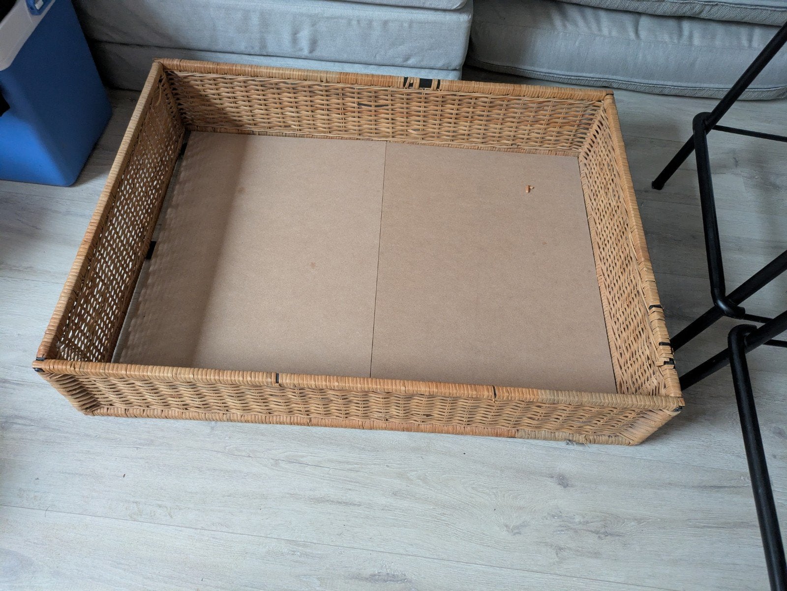 2x IKEA Degernes Rieten Manden met Linnen Zak, Ophalen
