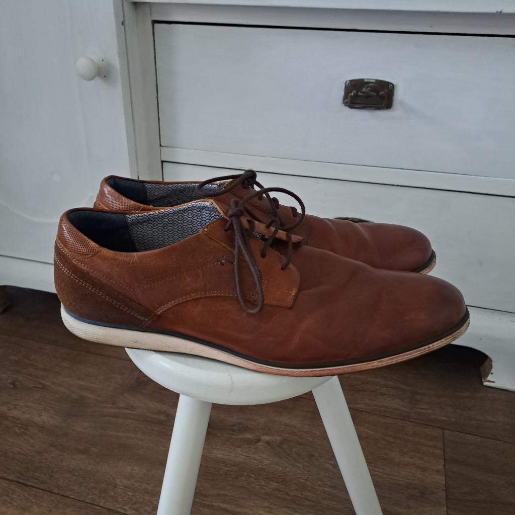 cognac kleur veter schoenen mt. 46, Ophalen, Bruin, Zo goed als nieuw, Sacha
