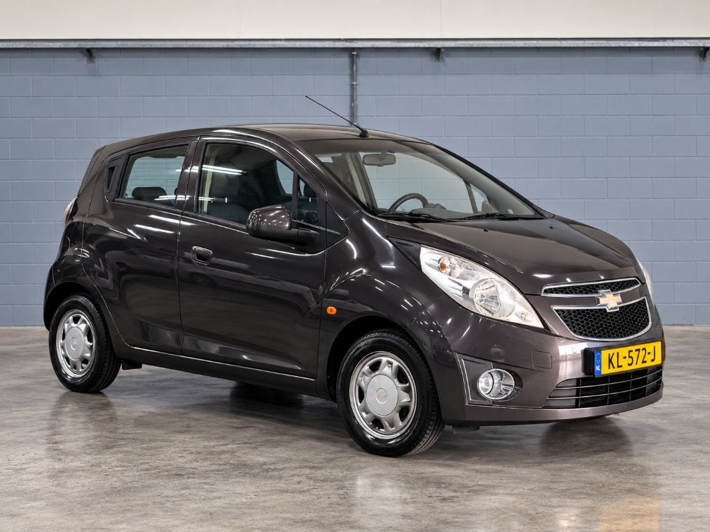 Chevrolet Spark 1.0, Benzine, 4-Cill, Lage Km-stand. Airco., Auto's, Voorwielaandrijving, 839 kg, Zwart, 4 cilinders