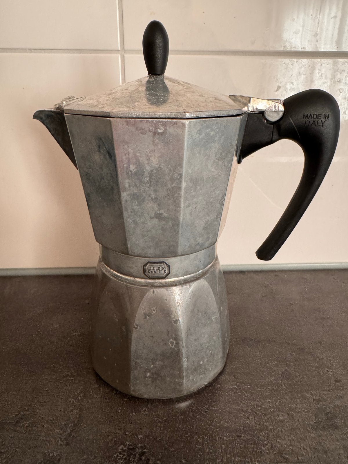 Dille & Kamille Moka Express Koffiepot - Made in Italy, Gebruikt, Overige modellen, Gemalen koffie, Ophalen of Verzenden