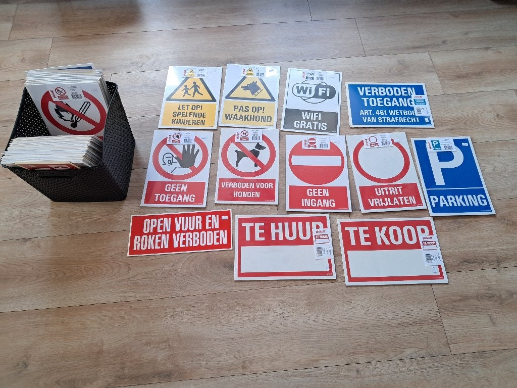 Pictogrammen bordjes, Ophalen of Verzenden, Nieuw