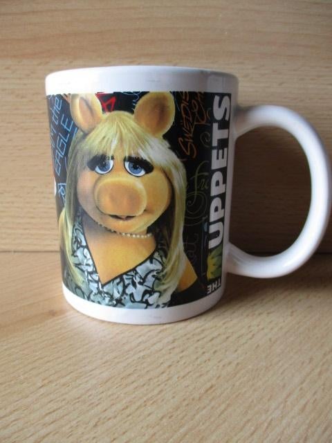 Muppetshow mok  Kermit de Kikker, Miss Piggy & Pepe  10cm, Verzamelen, Ophalen of Verzenden, Gebruikt