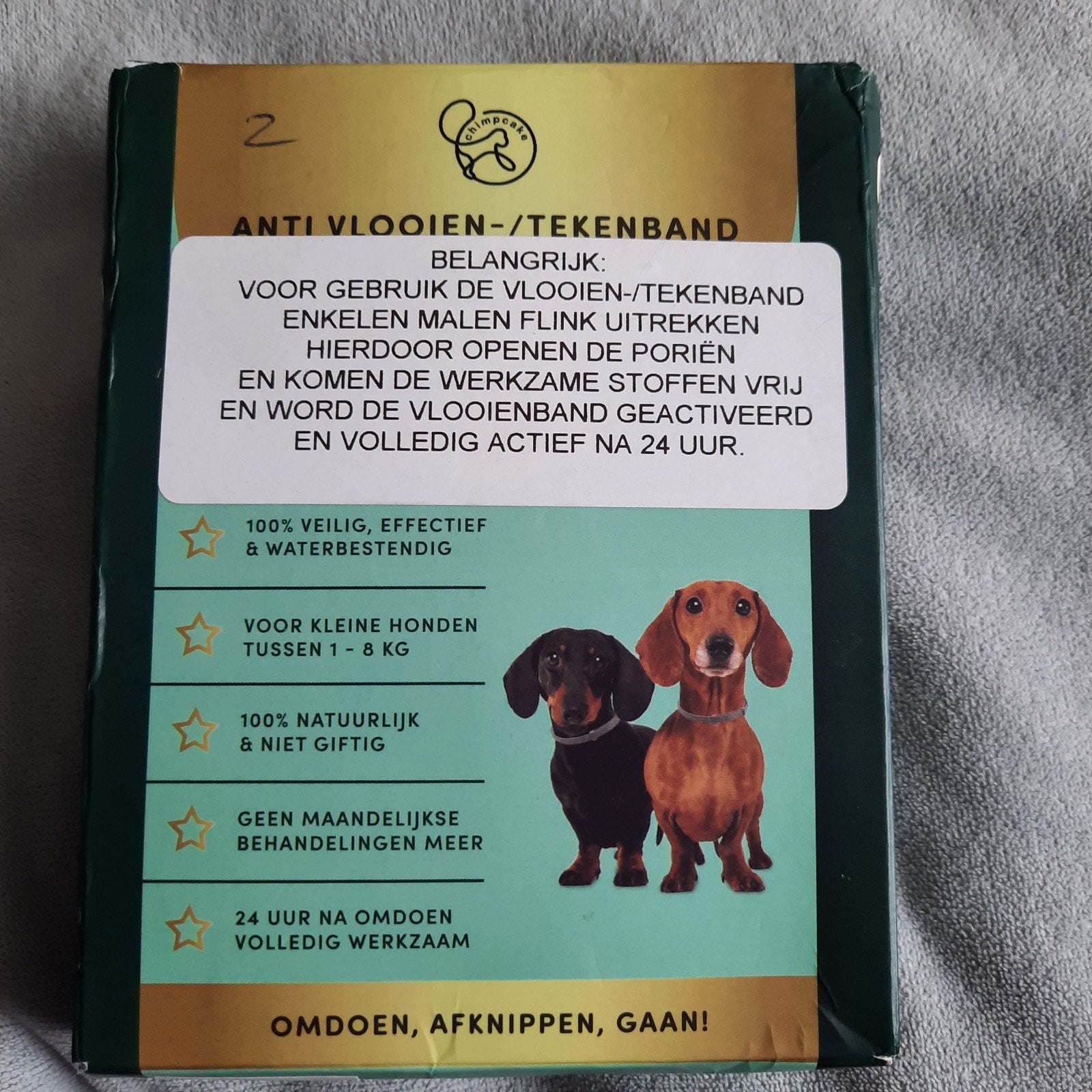 Waterbestendige anti vlooien- en tekenband(kleine hond), Ophalen of Verzenden, Nieuw