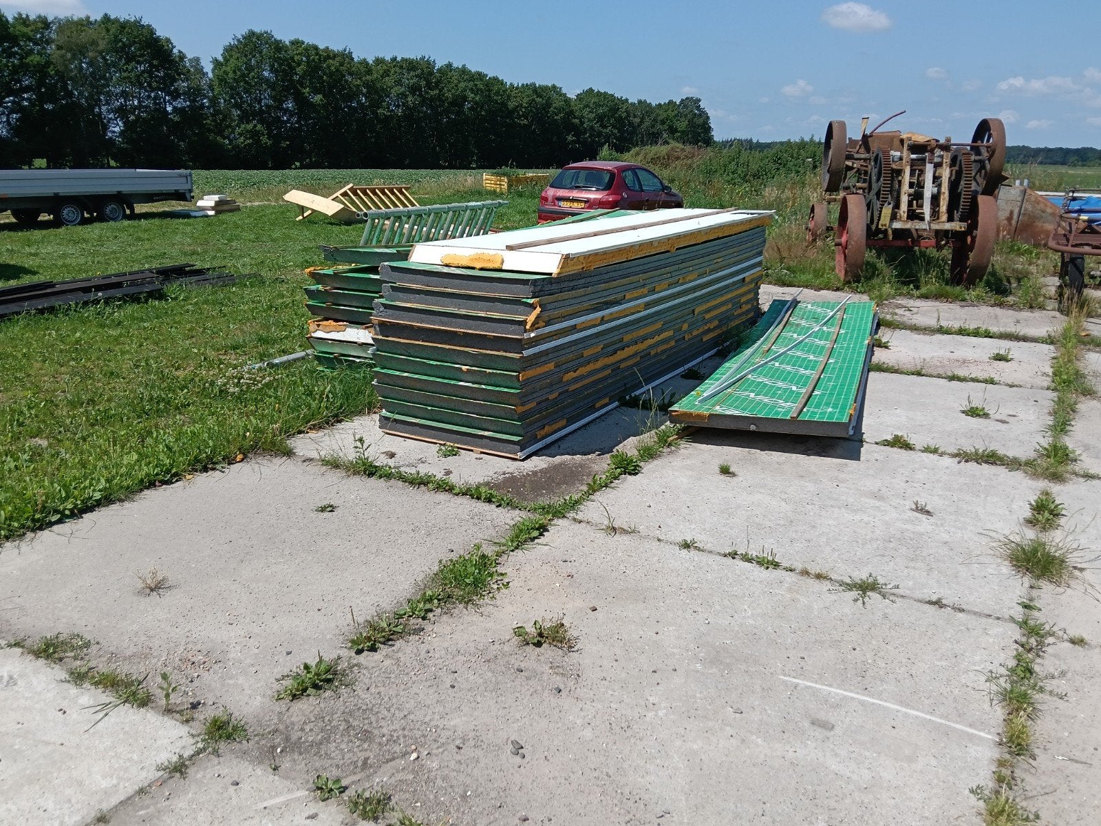 Unidek platen, Gebruikt, 15 m² of meer, Metaal, Ophalen