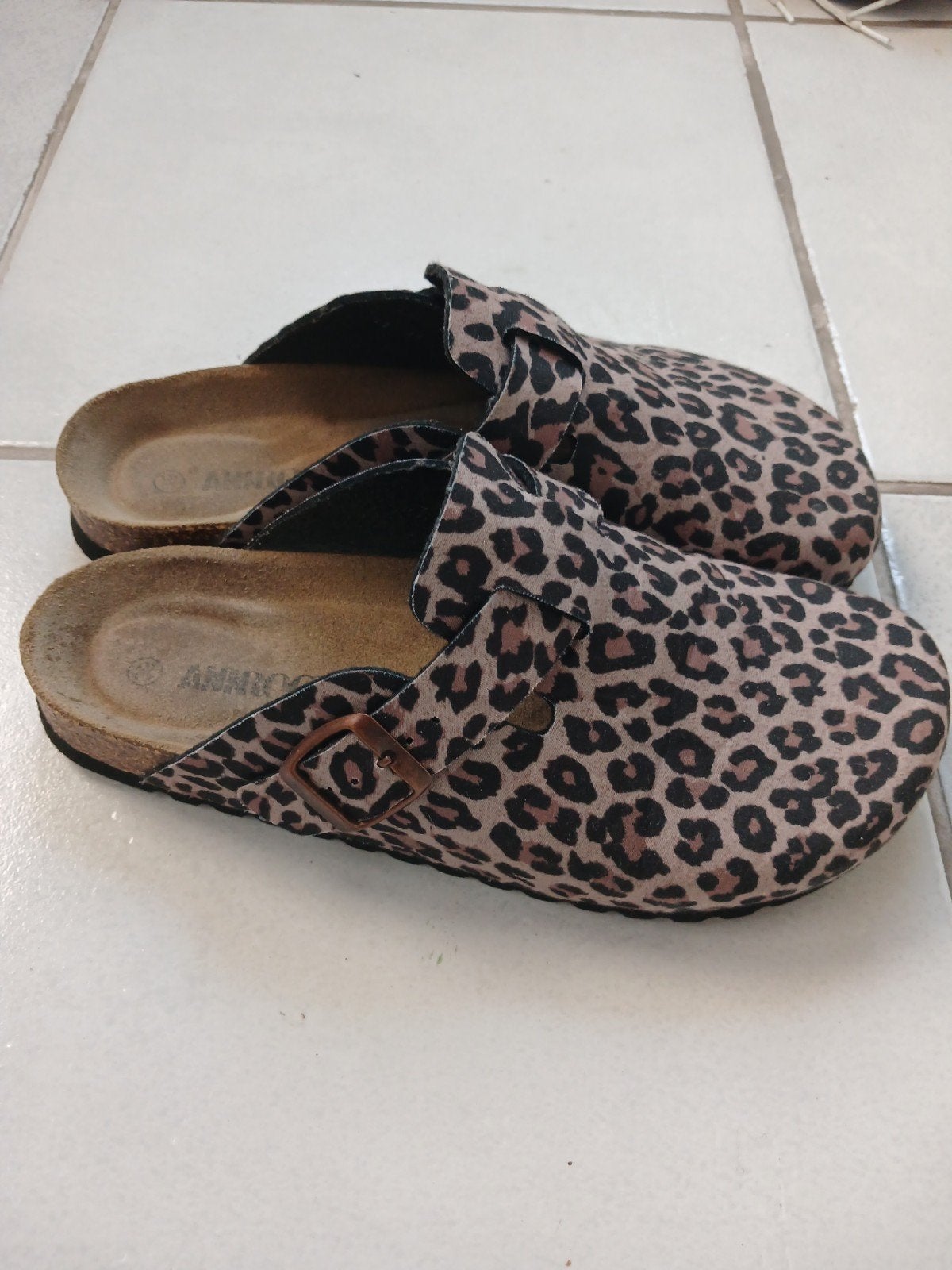 Annrocks instappers panter, Kleding | Dames, Schoenen, Ophalen, Zo goed als nieuw, Sandalen of Muiltjes