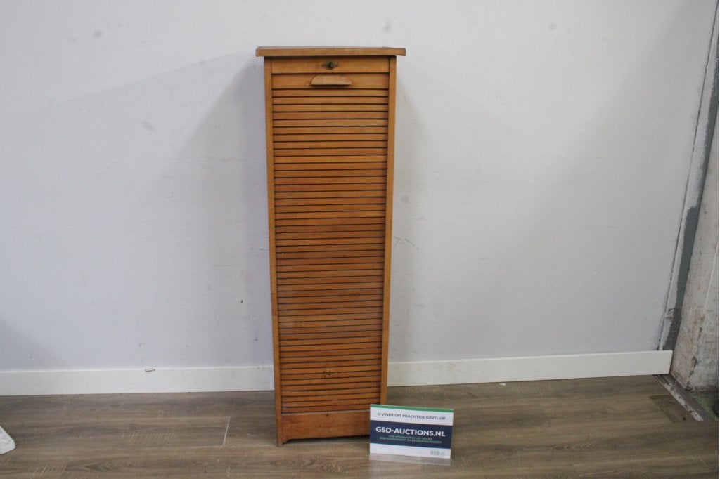 Vintage Kast Archiefkast Roldeur, Ophalen of Verzenden, Niet ingevuld, Niet ingevuld, Niet ingevuld