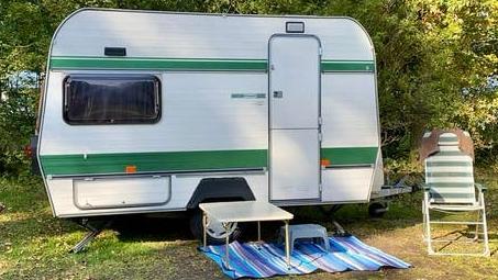 Retro Vintage Caravan Chateau Elite Gepimpt Opgeknapt, Caravans en Kamperen, Caravans, Vast bed, Chateau, Rondzit, Tot en met 3