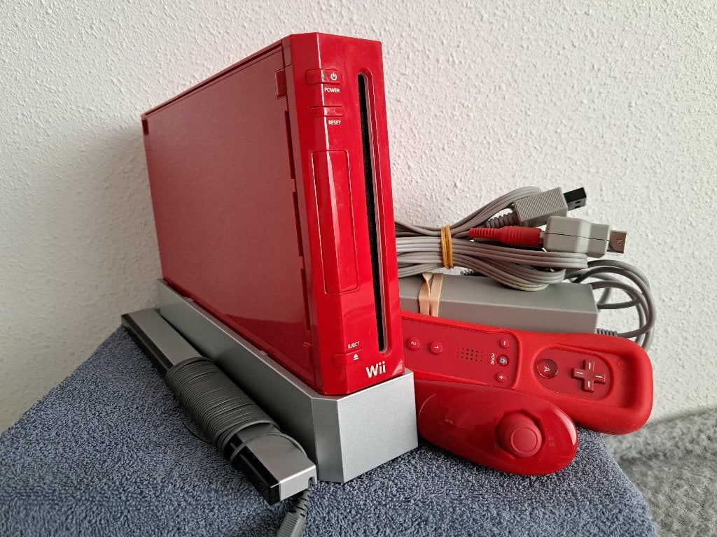 Wii 25th Anniversary Edition Rood, Verzenden, Gebruikt, Met 1 controller, Met games