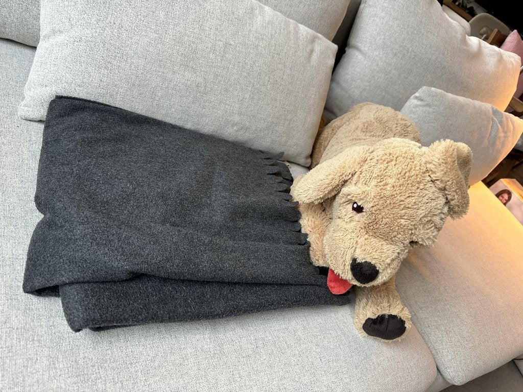 IKEA POLARVIDE plaid / deken 130x170 cm – schoon, Huis en Inrichting, Ophalen, 130 cm, 170 cm, Grijs