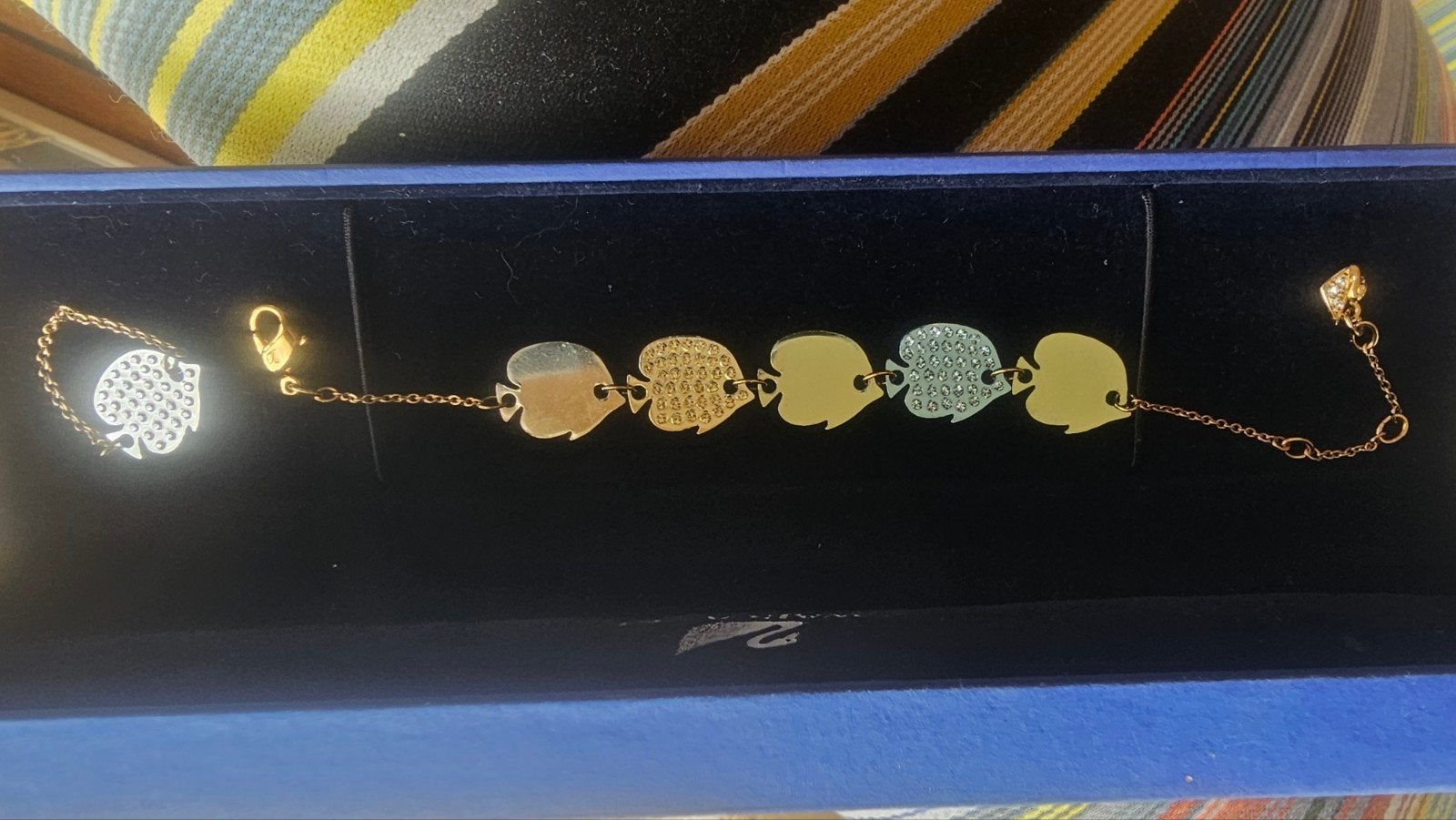 Swarovski Armband met Vissenhangers en Kristallen, Met kristal, Overige materialen, Ophalen of Verzenden, Zo goed als nieuw