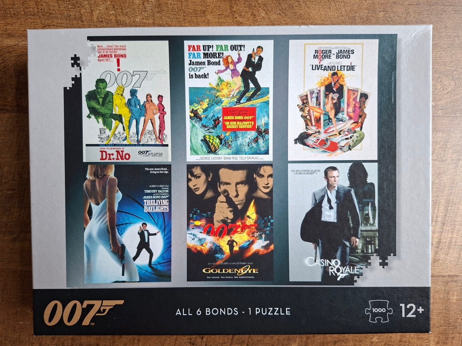 James Bond 007 Legpuzzel - Alle 6 Bond - acteurs, Ophalen of Verzenden, 500 t/m 1500 stukjes, Gebruikt, Legpuzzel