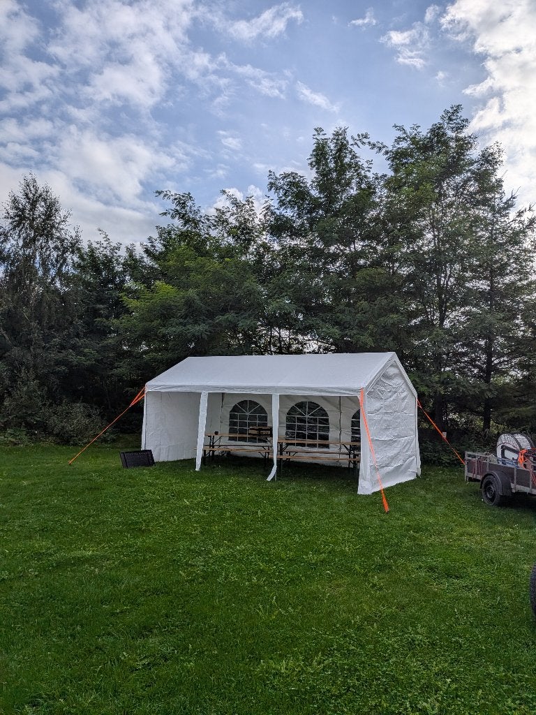Te Huur Partytent, Ophalen of Verzenden, Zo goed als nieuw, 5 tot 8 meter