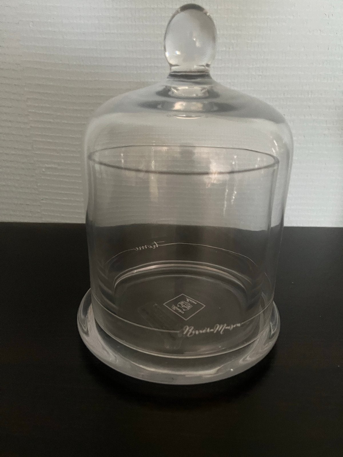 Riviera Maison voorraadpotje met glazen stolp, Ophalen, Zo goed als nieuw, Wit, Glas