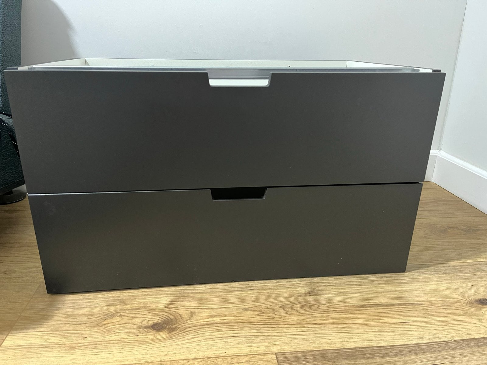 IKEA NORDLI ladekast zwart, Ophalen, Gebruikt, 1 of 2 laden, 50 tot 100 cm