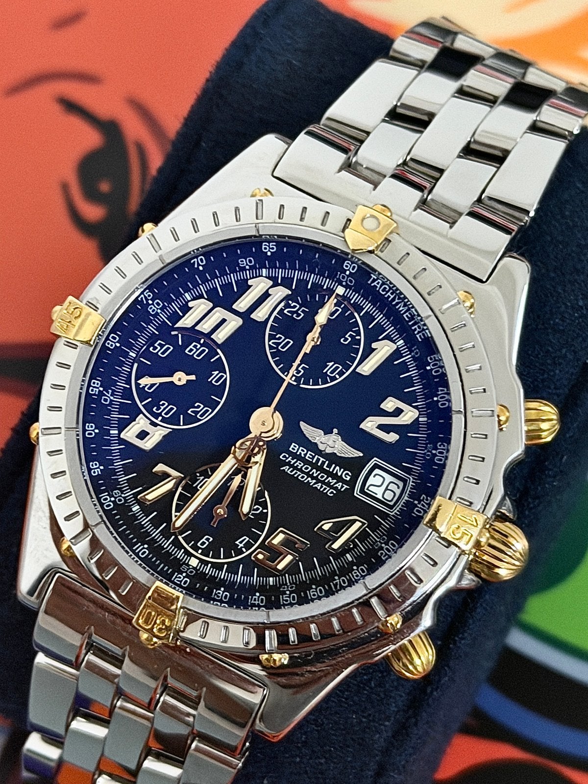 Breitling Chronomat Vitesse 13050.1 Staal Goud, Ophalen, Staal, Breitling, Polshorloge