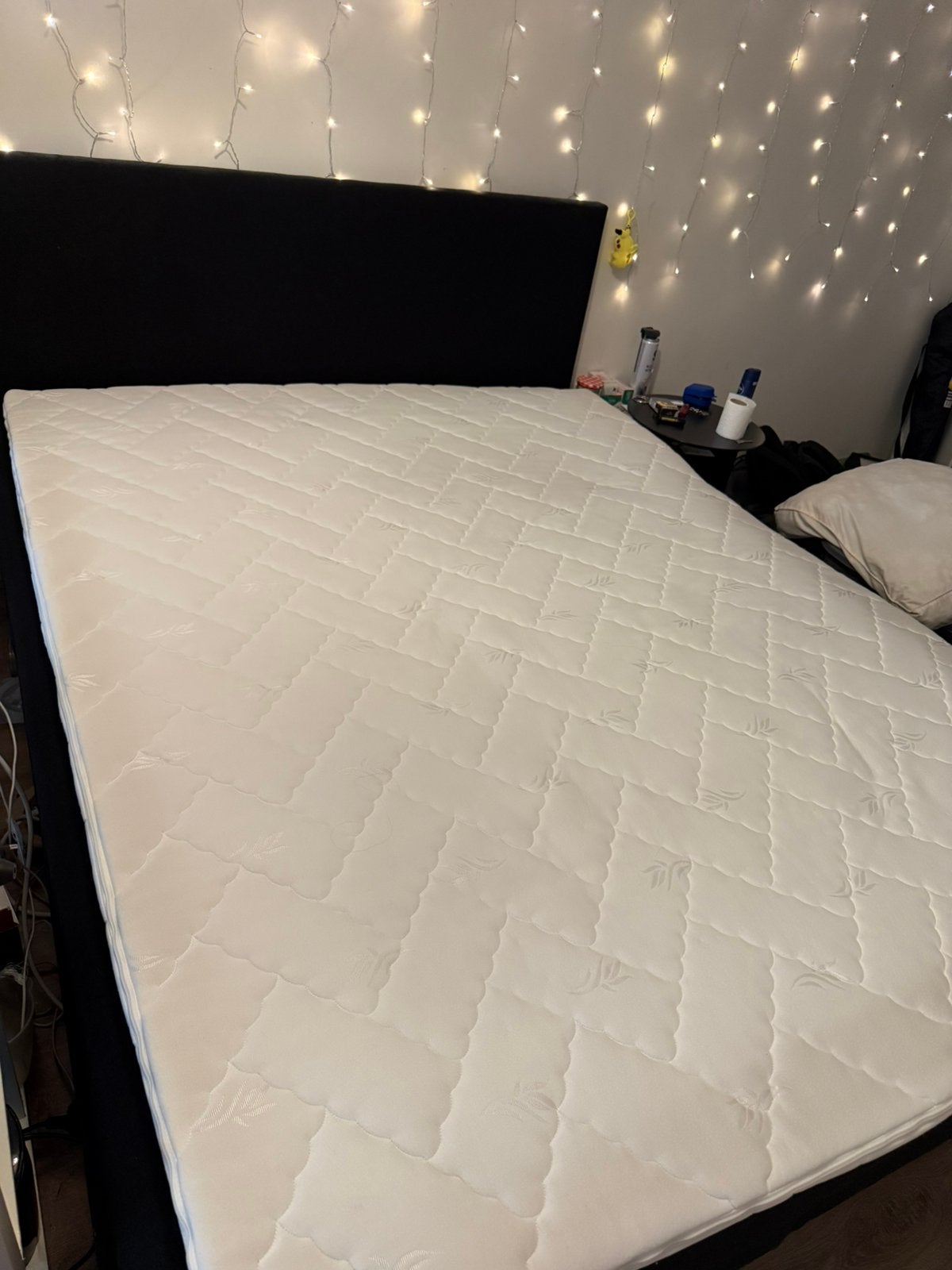 Ikea boxspring 160 x 200, Ophalen, Zwart, Tweepersoons, Zo goed als nieuw