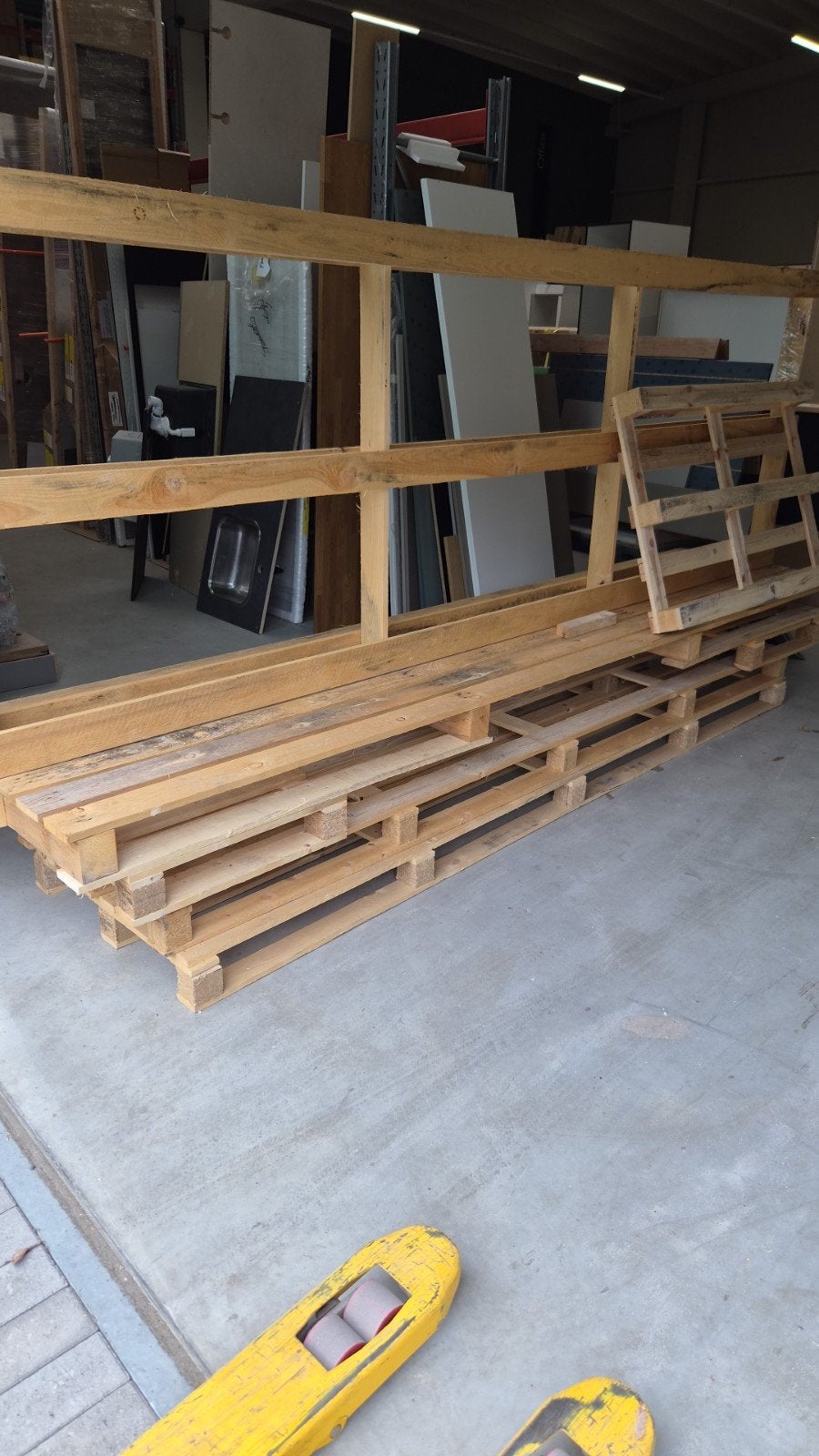 Wegwerp pallets, Ophalen, 50 mm of meer, Pallet, Minder dan 200 cm