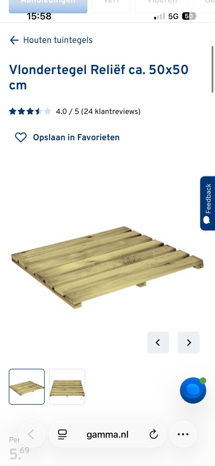Vlondertegels 50x50 60 stuks, Ophalen, Gebruikt, Beton, Terrastegels