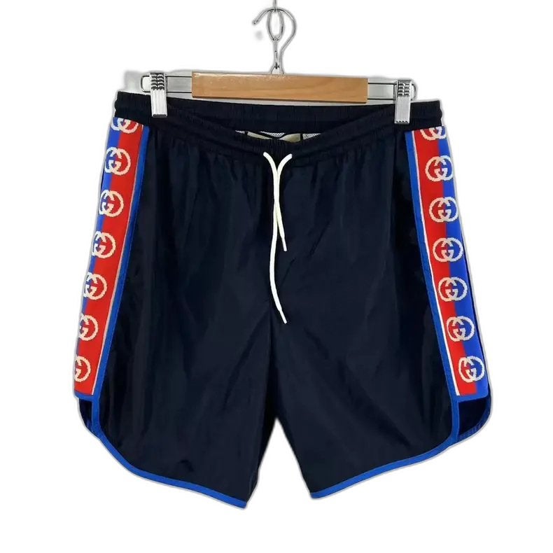 Gucci Zwemshort met GG-logo band - Maat M, Kleding | Heren, Badmode en Zwemkleding, Ophalen of Verzenden, Maat 48/50 (M), Blauw