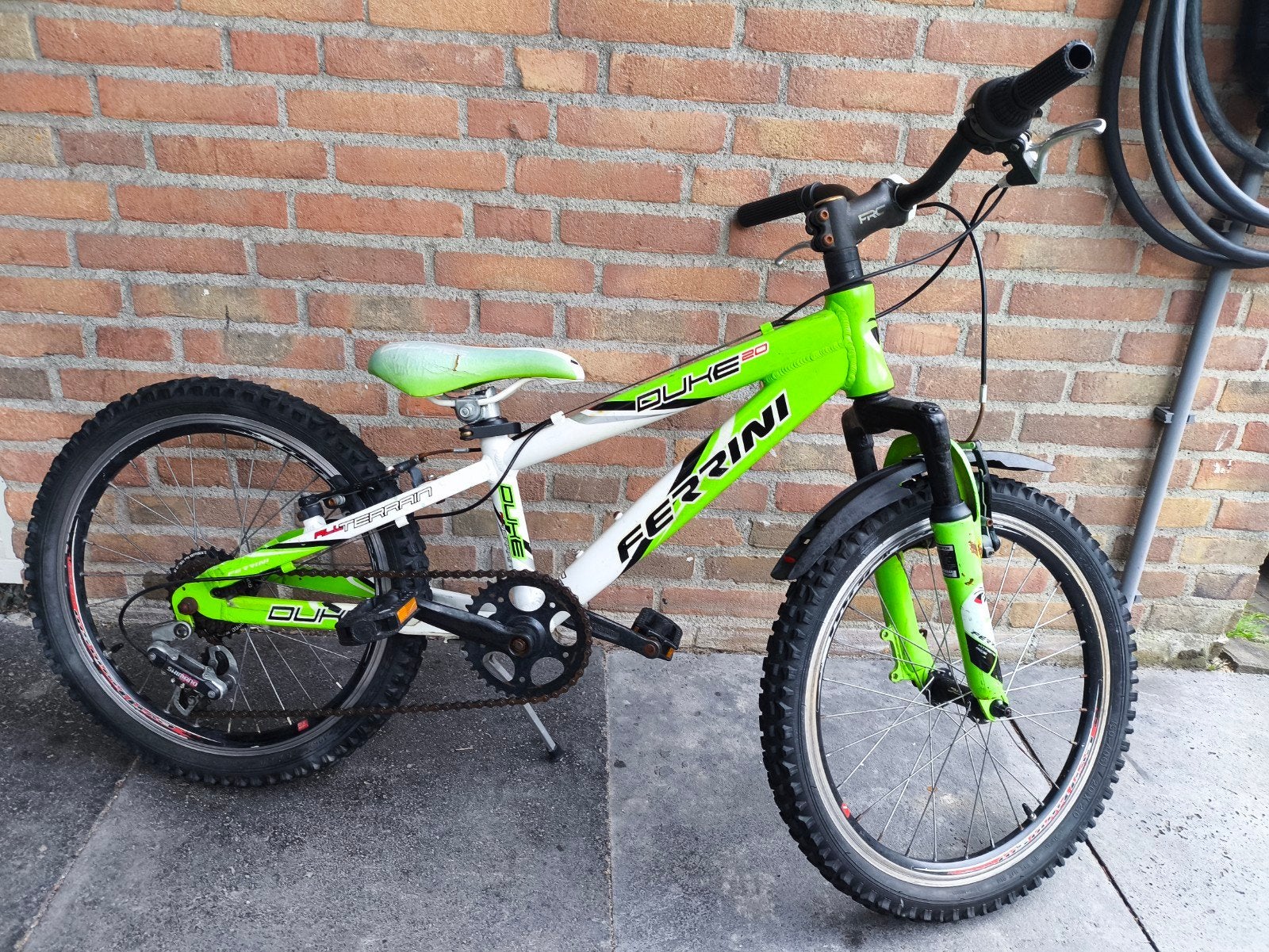 20 inch mountainbike/crossfiets, Ophalen, Gebruikt, Velgrem, V-brakes