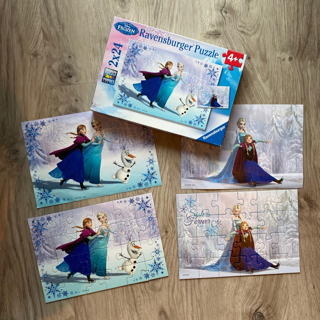 Ravensburger Frozen Puzzel 2x24 stukjes, Ophalen, 10 tot 50 stukjes, Zo goed als nieuw, 4 tot 6 jaar