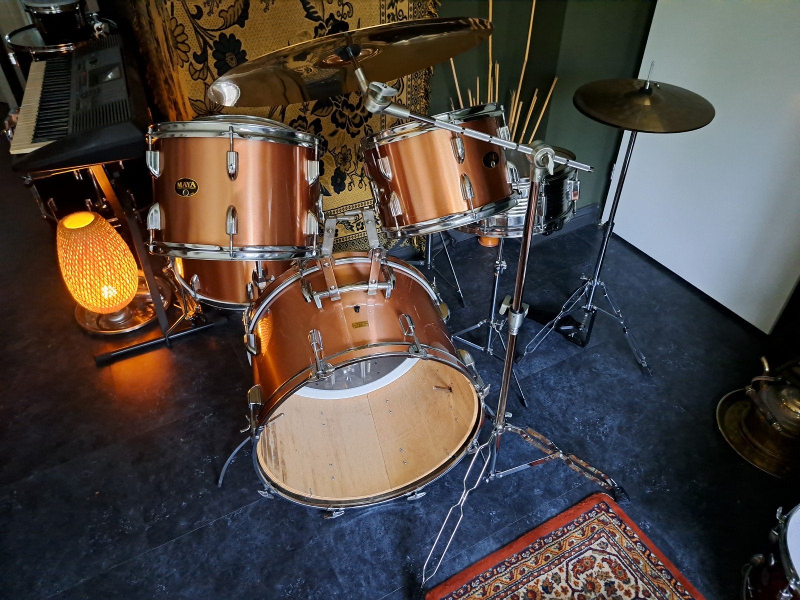 Bijzondere koper Maya pro drummer compleet hardware bekkens, Ophalen, Gebruikt, Tama