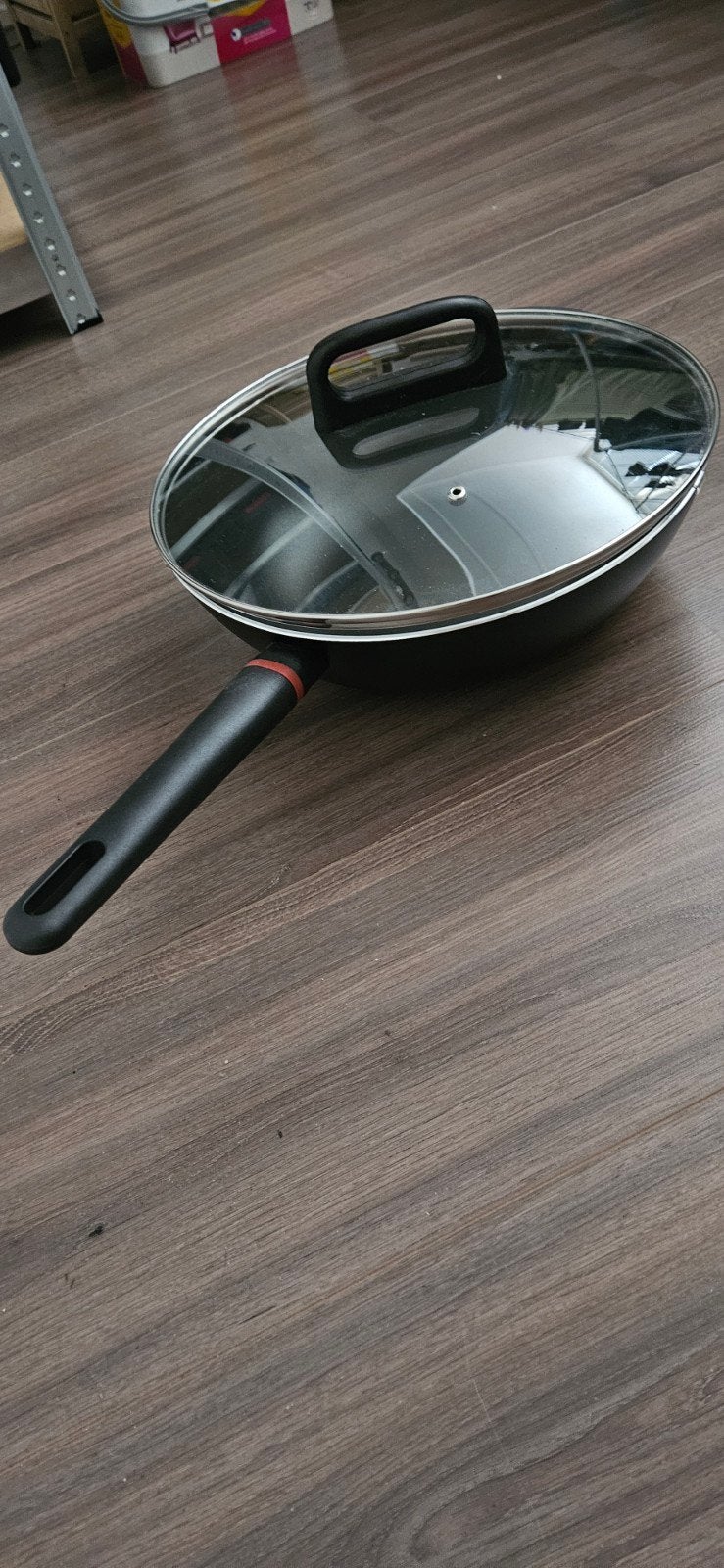 IKEA Wokpan met Glazen Deksel - Zo goed als nieuw, Ophalen, Zo goed als nieuw, Overige materialen, Wok