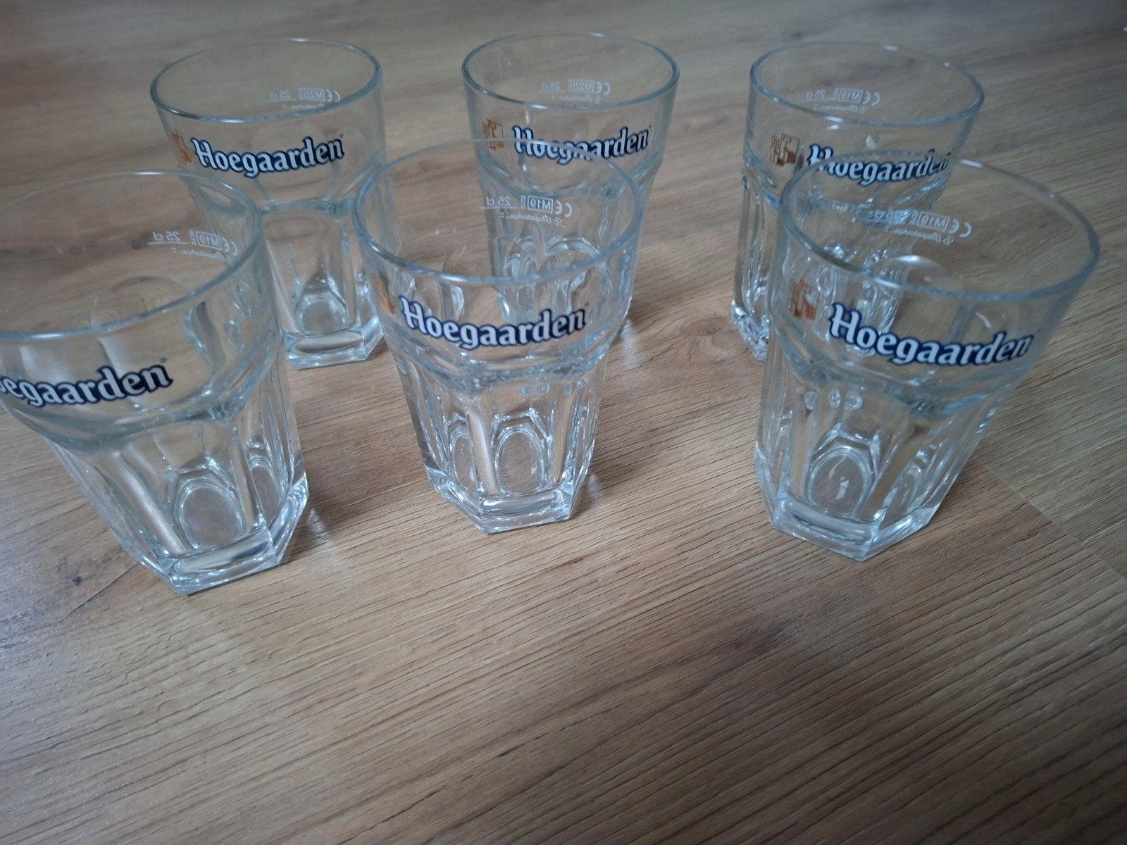 Hoegaarden bierglazen (6 stuks), Ophalen of Verzenden, Zo goed als nieuw, Bierglas