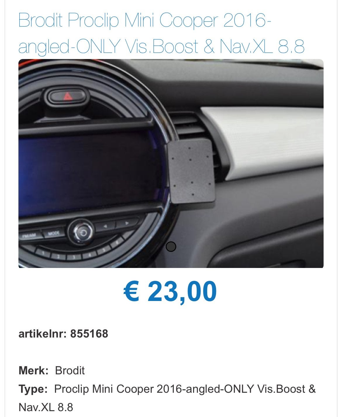 Apple MagSafe Oplader met Brodit Houder voor Mini Cooper, Ophalen of Verzenden, Zo goed als nieuw, Overige typen, Apple