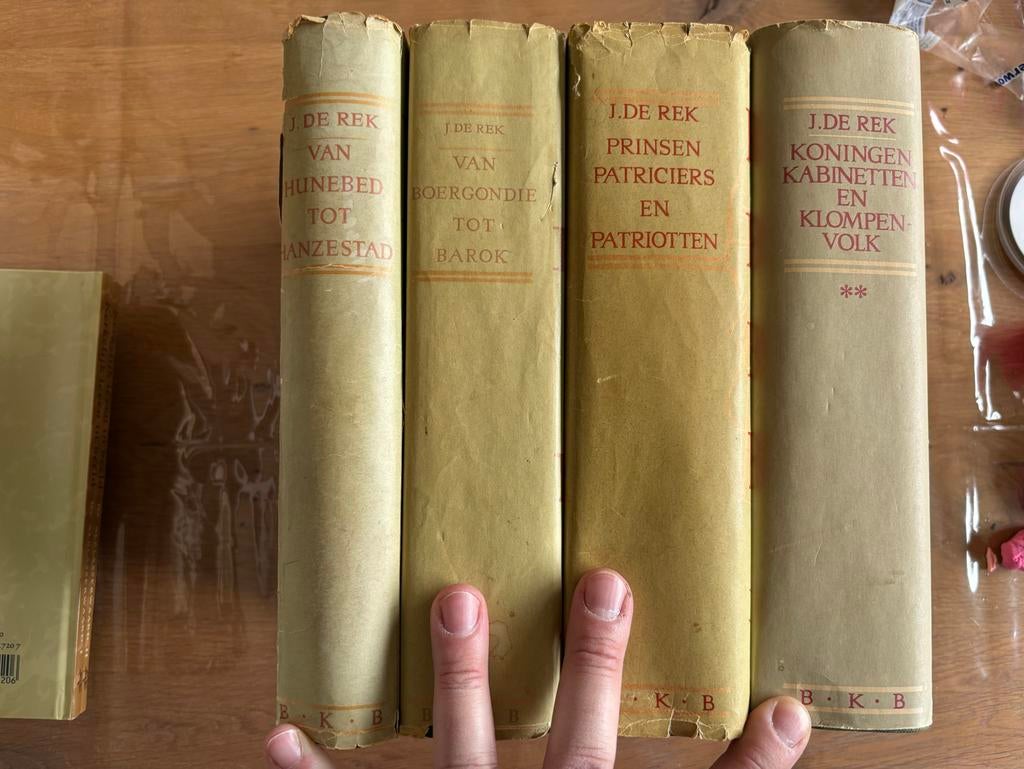J. de Rek - Vaderlandse Geschiedenis in 4 delen, Boeken, Geschiedenis | Vaderland, Ophalen of Verzenden, 20e eeuw of later, Gelezen