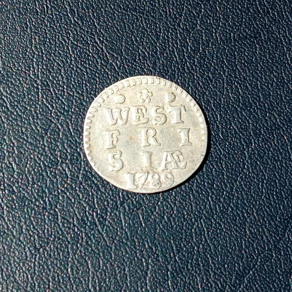 2 Stuiver West Friesland uit 1789 Zilver, Ophalen of Verzenden, Vóór koninkrijk, Overige waardes, Zilver