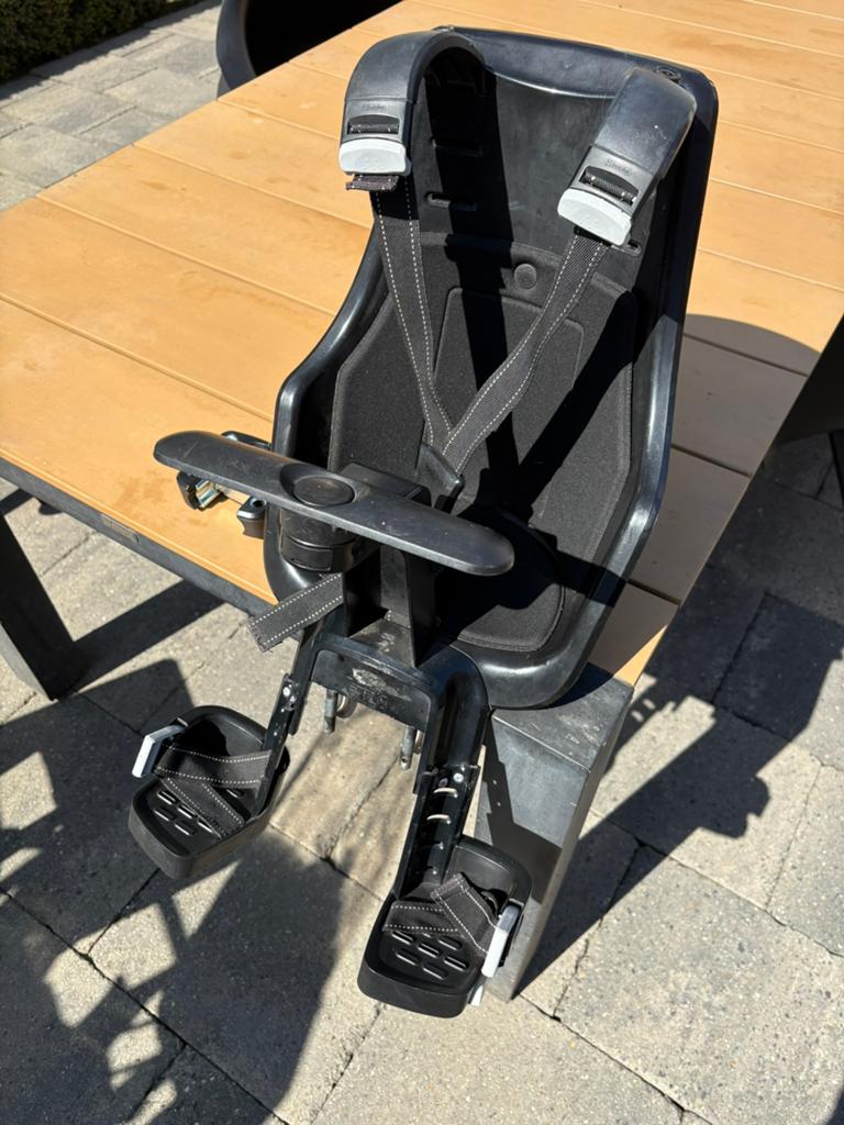 Fietsstoeltje (voor, voor aan stuur) Bobike zwart, Ophalen of Verzenden