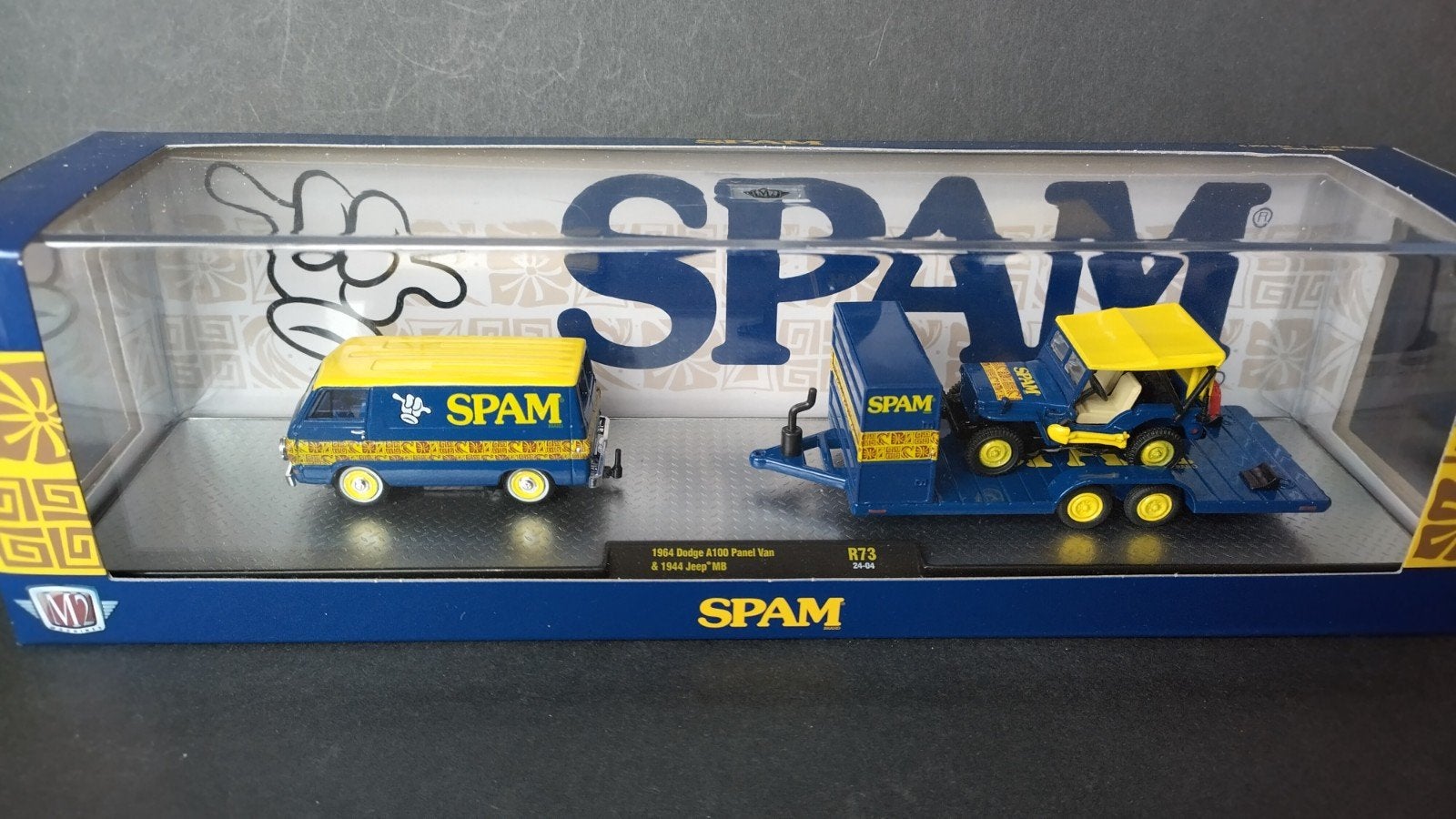 Dodge A100 Jeep Willys Spam 1:64 M2 Machines Pol, Auto, Verzenden, Nieuw, M