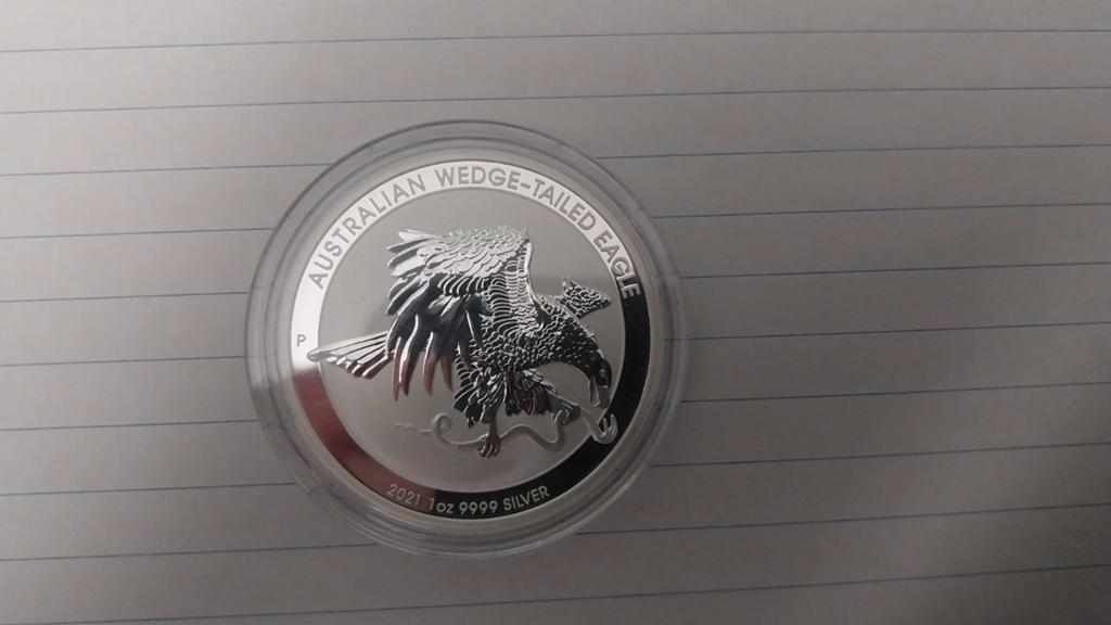 1 OZ australian wedge-tailed eagle 2021 999 fine silver, Ophalen of Verzenden, Zilver