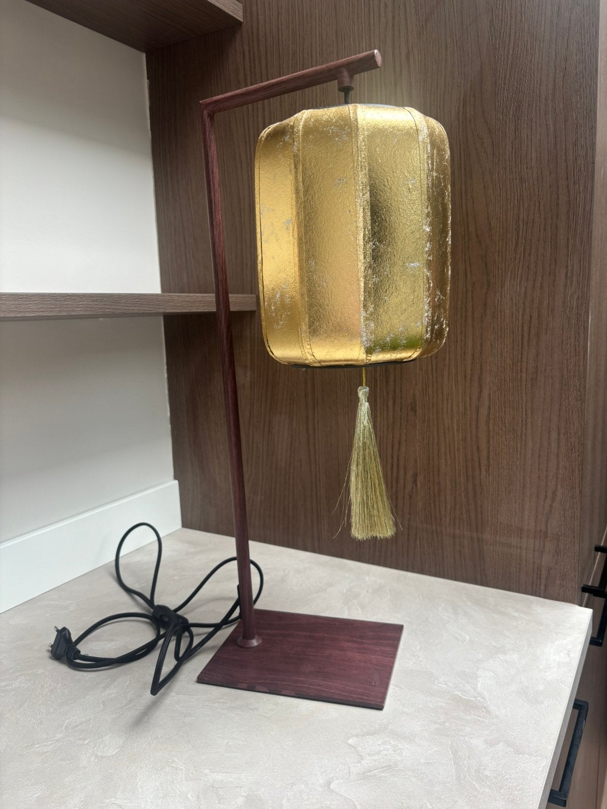 Japandi tafel/kast lamp, Ophalen of Verzenden, Zo goed als nieuw, E27 (groot), Led-lamp