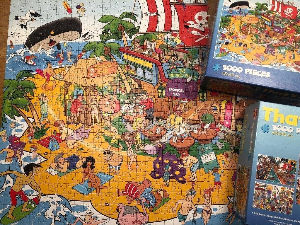 Puzzel That's life Pirateneiland 1000 stukjes, Hobby en Vrije tijd, Denksport en Puzzels, Ophalen of Verzenden, 500 t/m 1500 stukjes