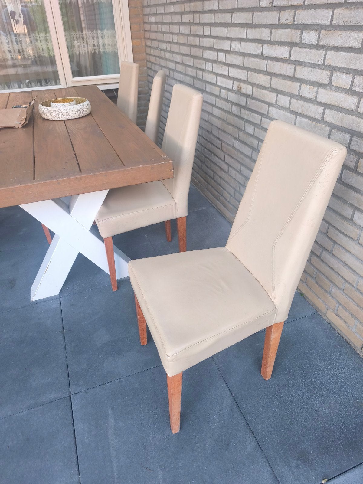 6 eetkamer stoelen gratis, Huis en Inrichting, Stoelen, Ophalen, Gebruikt, Vijf, Zes of meer stoelen
