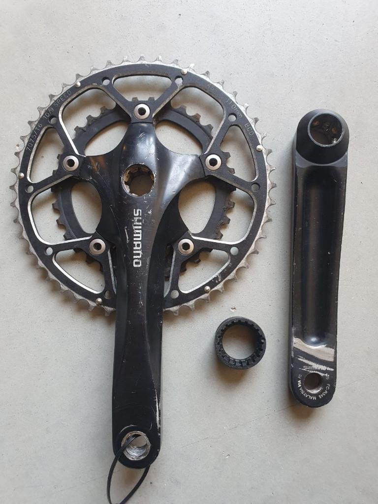 Shimano crankstel FC-R345 2x9 speed, 175mm - Octalink, Crankstel of Pedalen, Gebruikt, Staal, Ophalen of Verzenden