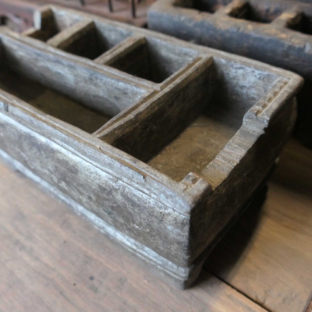 Betelnoot bakjes DZ1 landelijk bak hout kunst Indonesie, Antiek en Kunst, Ophalen of Verzenden