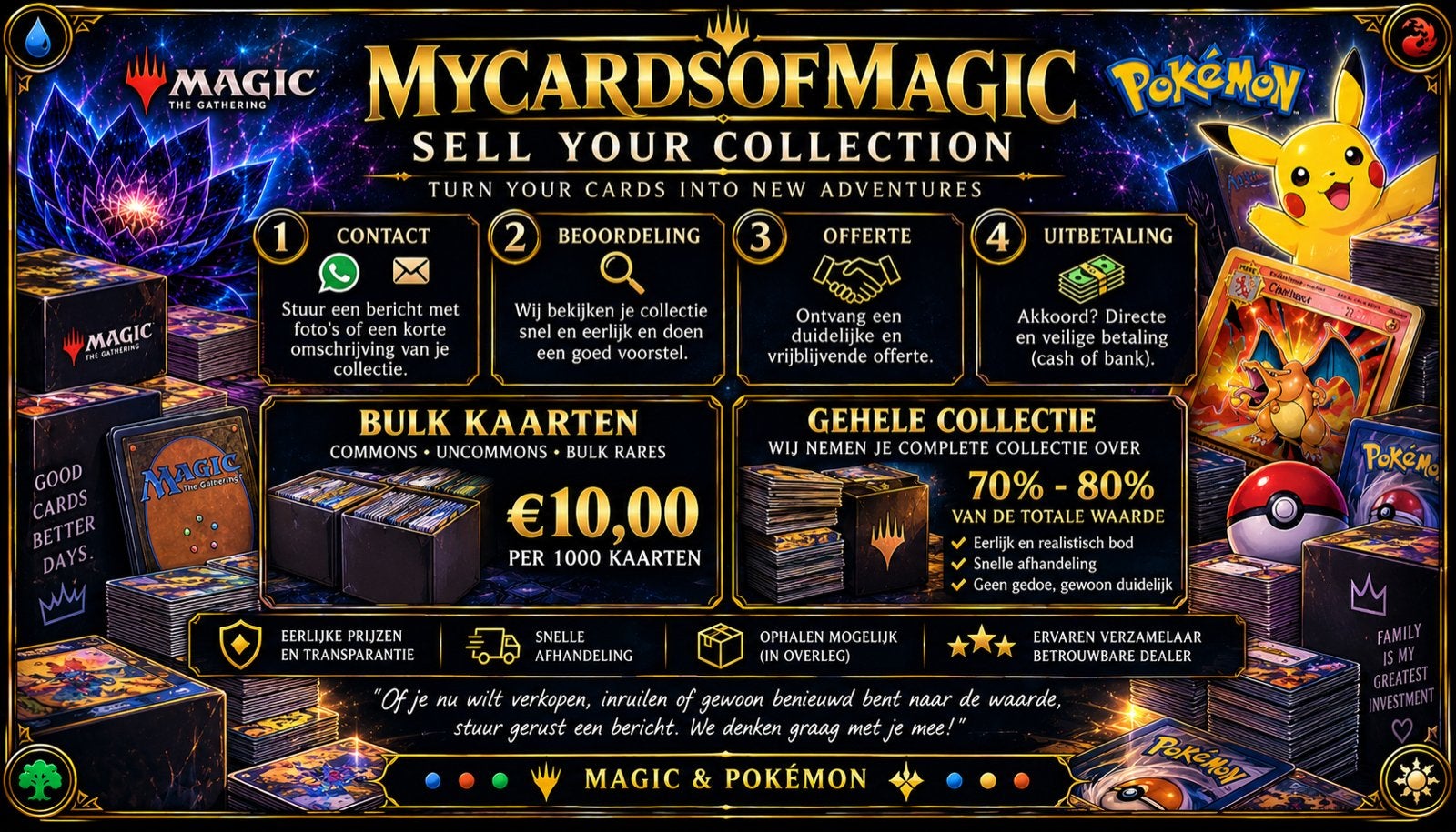 Verkoop je Magic & Pokémon kaarten collectie, Ophalen of Verzenden, Gebruikt, Meerdere kaarten