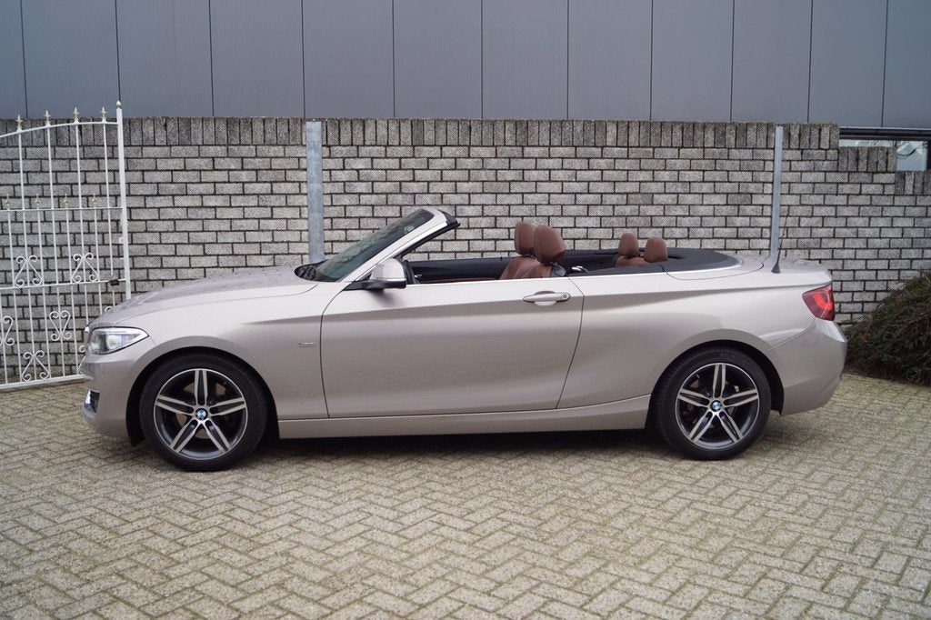 BMW 2-serie Cabrio 220i High Executive Luxury Autom Leder Sp, Auto's, BMW, Automaat, Achterwielaandrijving, Gebruikt, Euro 6