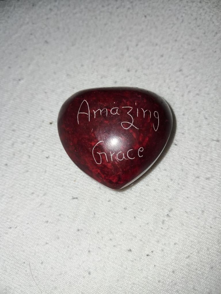 Hartjes steen met Amazing Grace, Ophalen of Verzenden