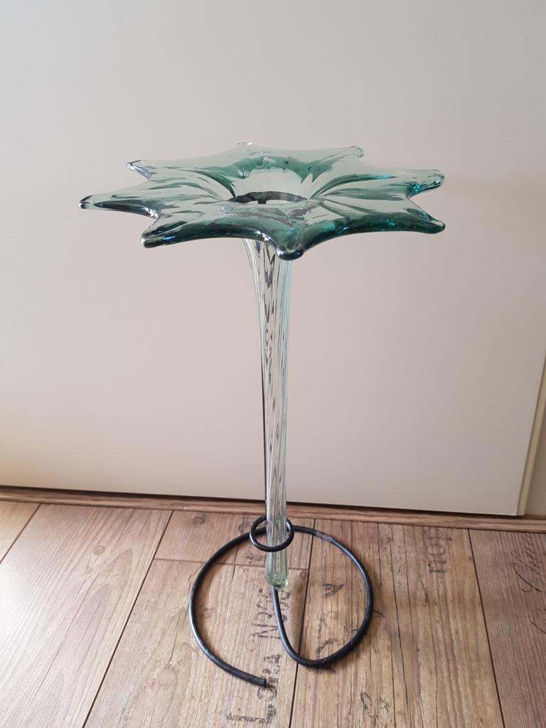 Murano vaas bloem met standaard / design glaswerk, Antiek en Kunst, Kunst | Designobjecten, Ophalen of Verzenden