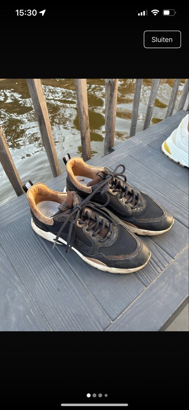 Zwarte VIA VAI sneakers - Maat 40, Ophalen, Gedragen, Zwart, Sneakers of Gympen