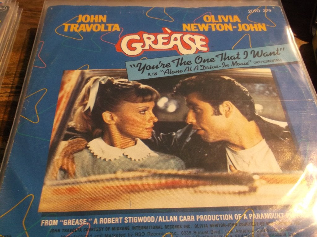 john travolta olivia newton john Grease 218, Ophalen of Verzenden, Gebruikt, 7 inch, Pop