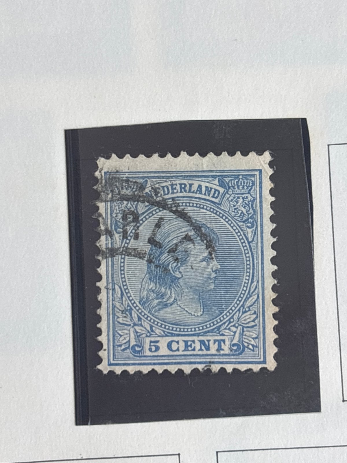 Nederlandse postzegel Willem III 5 cent gestempeld, Postzegels en Munten, Postzegels | Nederland, Ophalen, T/m 1940, Gestempeld