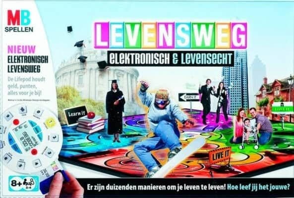 Levensweg Elektronisch & Levensecht - MB Spellen, Hobby en Vrije tijd, Drie of vier spelers, Ophalen, Zo goed als nieuw, Hasbro
